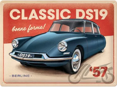 TIN SIGN 30x40 CITROEN DS19 CLASSIC 23332