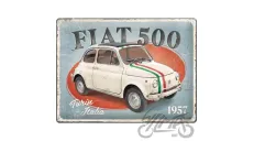 TIN SIGN 30x40 FIAT 500 TURIN ITALI 23351