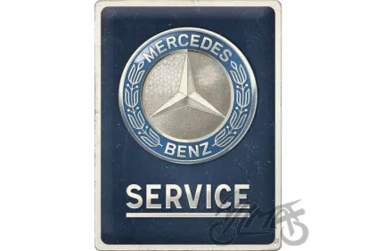 TIN SIGN 30x40 MERCEDES- BENZ EMBLEM 23357