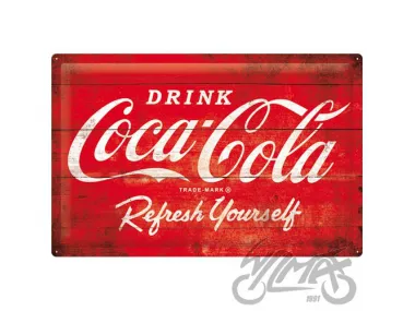 METALINĖ LENTELĖ 40x60 COCA-COLA LOGO RED 24019