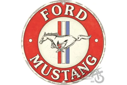 METALINĖ LENTELĖ APVALI 35cm FORD MUSTANG 25102