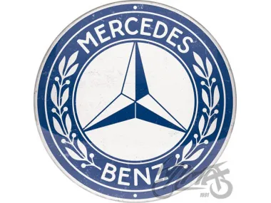 METALINĖ LENTELĖ APVALI 35cm MERCEDES BENZ 25105