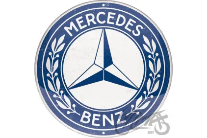 METALINĖ LENTELĖ APVALI 35cm MERCEDES BENZ 25105