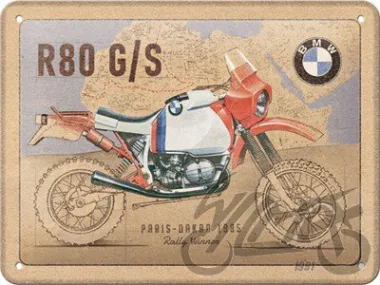 METALINĖ LENTELĖ 15X20 BMW R80GS PARIS DAKAR 26264