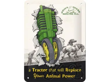 TIN SIGN 15X20 JOHN DEERE TRACTOR 26267