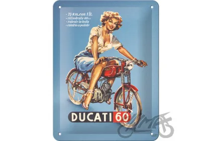 TIN SIGN 15X20 DUCATI CILINDRATA 60 26312