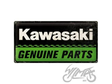 TIN SIGN 25x50 KAWASAKI GENUINE PARTS 27025
