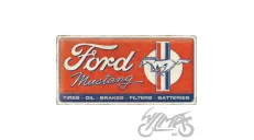 TIN SIGN 25x50 FORD MUSTANG HORSE 27031