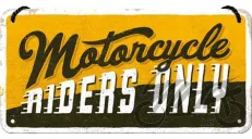 METALINĖ LENTELĖ 10x20 TIK MOTOCIKLŲ VAŽIUOTOJAMS 28063