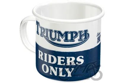 MUG ENAMEL TRIUMPH RIDERS 43228