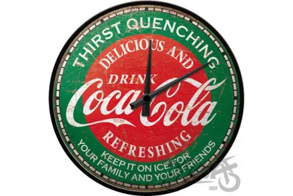 WALL CLOCK COCA-COLA GREEN 51215