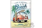 TIN SIGN 30x40 VW BULLI-BEACH META 63441