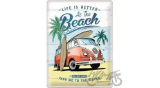 TIN SIGN 30x40 VW BULLI-BEACH META 63441