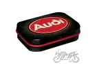 MĖTYNIŲ SALDAINIŲ DĖŽUTĖ AUDI LOGO RED SHINE 81419 OPK 4 vnt.