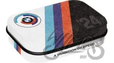 MĖTYNIŲ SALDAINIŲ DĖŽUTĖ BMW MOTORSPORT TRADITION 81435 4 VNT RINKINYS