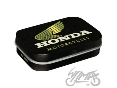 MĖTYNIŲ SALDAINIŲ DĖŽUTĖ HONDA MC MOTORCYCLE GOLD 81453 4 VNT RINKINYS