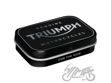 MĖTYNIŲ SALDAINIŲ DĖŽUTĖ TRIUMPH LOGO SILVER 81471 4 VNT PAKUOTĖ