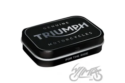 MĖTYNIŲ SALDAINIŲ DĖŽUTĖ TRIUMPH LOGO SILVER 81471 4 VNT PAKUOTĖ