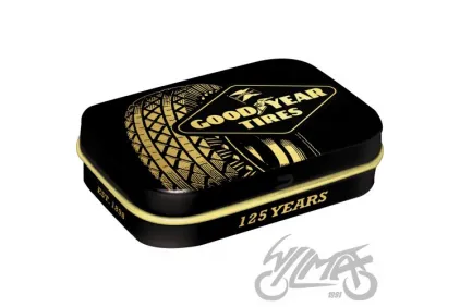 MĖTYNIŲ SALDAINIŲ DĖŽUTĖ GOODYEAR 125 METŲ PADANGA 82738 OPK 4 vnt.