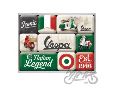 MAGNET VESPA ITALIAN LEGEND 9 PCS 83125
