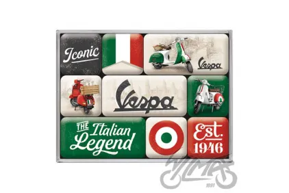 MAGNET VESPA ITALIAN LEGEND 9 PCS 83125