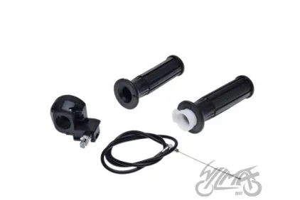THROTTLE GRIP ASSY W/CABLE AND LH HANDLEBAR GRIP
