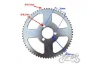 SPROCKET, REAR T=64 140 25H FOR POCKET BIKE, MINI ATV