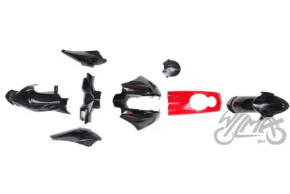 COVER SET, BODY KIT FOR PEUGEOT LUDIX BLACK-RED