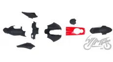 COVER SET, BODY KIT FOR PEUGEOT LUDIX BLACK-RED
