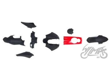 COVER SET, BODY KIT FOR PEUGEOT LUDIX BLACK-RED