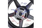 REAR WHEEL ASSY 2.50-12/3.00-12 F+R FOR PITBIKE SUPERMOTO