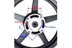 REAR WHEEL ASSY 2.50-12/3.00-12 F+R FOR PITBIKE SUPERMOTO