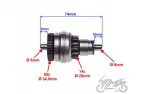 GEAR, KICK STARTER ONE WAY CLUTCH FOR PIAGGIO ZIP 50 4T