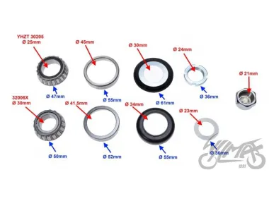 BEARING ASSY, STEERING FOR ROMET CRS50/125