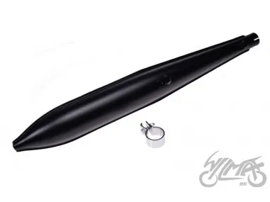 MUFFLER ASSY ROMET PONY TAIWAN BLACK, CLAMP
