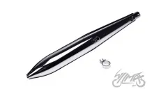MUFFLER ASSY ROMET PONY TAIWAN CHROME, CLAMP