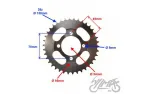 SPROCKET, REAR WHEEL NT:38 428 OGAR900