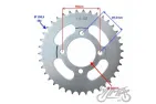 SPROCKET, REAR WHEEL NT:38 428 OGAR900