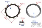 CLUTCH PLATE AND SPRING SET FOR SUZUKI GN125