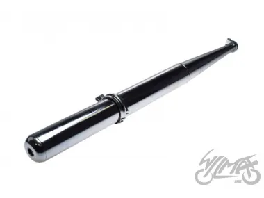 MUFFLER ASSY SIMSON S-51 CHROME W/CLAMP