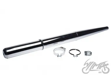 MUFFLER ASSY SIMSON SR50 SR70 CHROME W/CLAMP