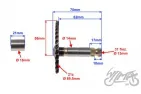 SHAFT, KICK STARTER GY6 4T 62mm FOR 8-TEETH GEAR