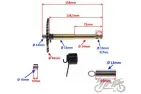 SHAFT, KICK STARTER GY6 125/150 158 mm