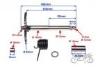 SHAFT, KICK STARTER GY6 125 168 mm