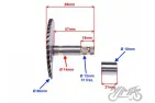 SHAFT, KICK STARTER GY6 4T 57mm FOR 8-TEETH GEAR