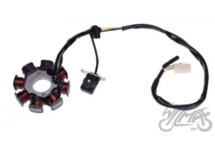 STATOR ASSY, GENERATOR/IGNITER GY6 4T 8 COILS