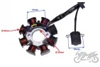 STATOR ASSY, GENERATOR/IGNITER GY6 4T 8 COILS