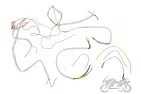 WIRING HARNESS FOR WFM M06 ver. SPEEDOMETER ON STEERING BRIDGE WHITE