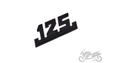 EMBLEM, SIDE COVER WSK 125 BLACK