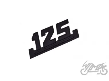 EMBLEM, SIDE COVER WSK 125 BLACK
